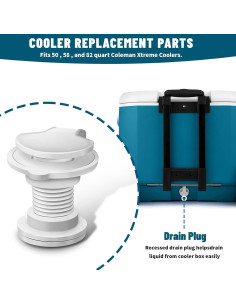 Reemplazo Tapón Drenaje Enfriador Coleman Xtreme 50-82 Qt 2