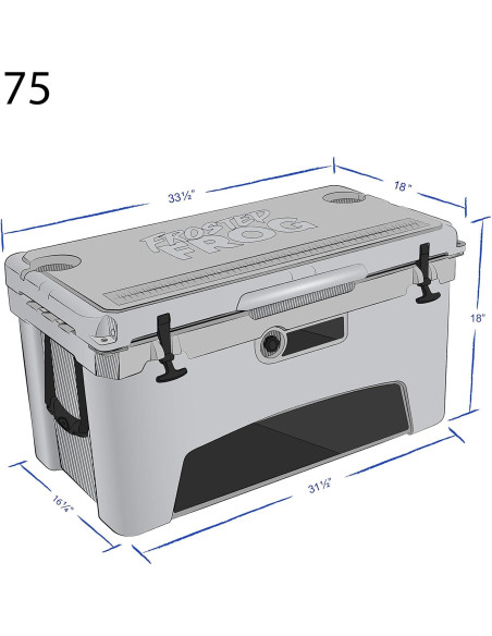 Caja de Hielo 75QT Frosted Frog Aislada Grado Comercial