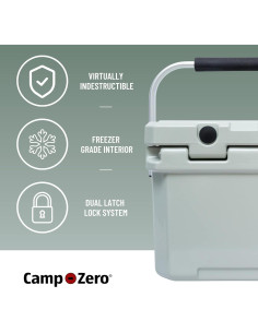 Enfriador Portátil CAMP-ZERO 10L Sage con Sujetadores de Taza 2