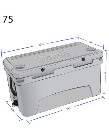 Caja de Hielo 75QT Frosted Frog Aislada Grado Comercial