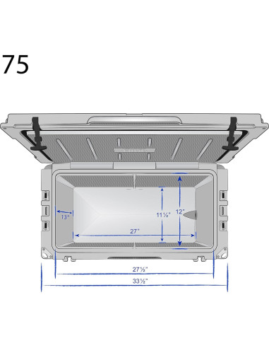 Caja de Hielo 75QT Frosted Frog Aislada Grado Comercial