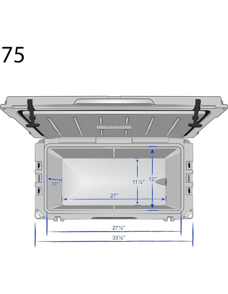 Caja de Hielo 75QT Frosted Frog Aislada Grado Comercial