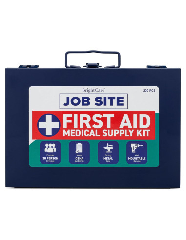 Kit de Primeros Auxilios 200 Piezas BrightCare Metal Resistente