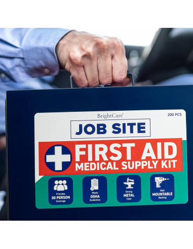 Kit de Primeros Auxilios 200 Piezas BrightCare Metal Resistente