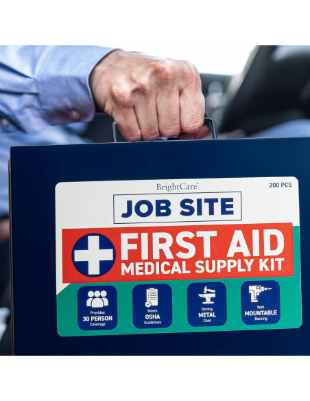 Kit de Primeros Auxilios 200 Piezas BrightCare Metal Resistente