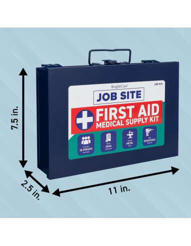 Kit de Primeros Auxilios 200 Piezas BrightCare Metal Resistente