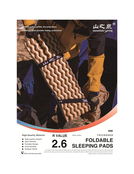 Colchoneta de Espuma Plegable Mountain Spring XL 200x60cm R-2.6 Colchoneta de Espuma Plegable Mountain Spring XL 200x60cm R-2.6
