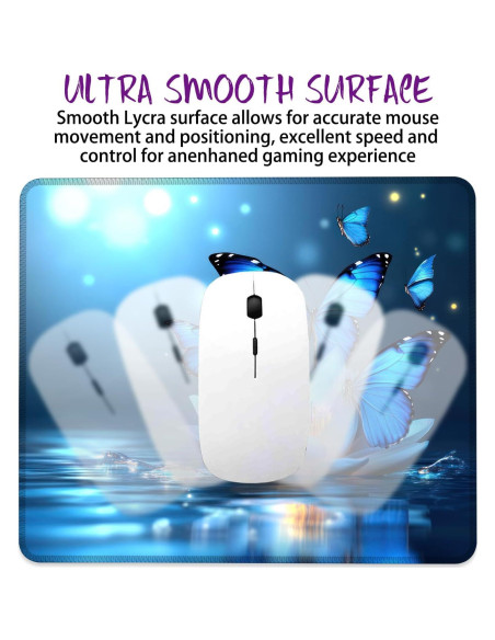 Alfombrilla de Ratón Ghatobty Mariposas Azules 24.1x20.3 cm