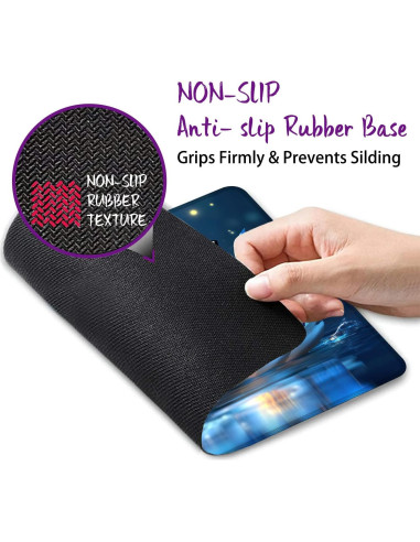 Alfombrilla de Ratón Ghatobty Mariposas Azules 24.1x20.3 cm