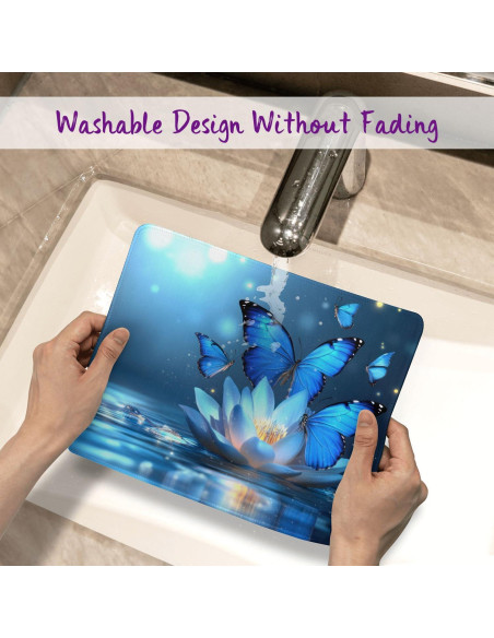 Alfombrilla de Ratón Ghatobty Mariposas Azules 24.1x20.3 cm