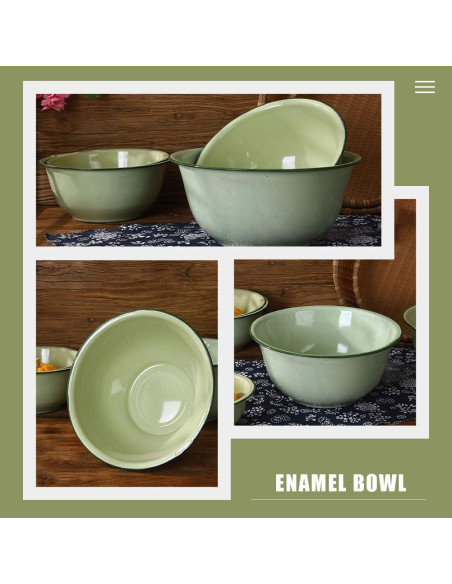 Tazón de Esmalte Vintage BESTOYARD 9cm Camping Retro