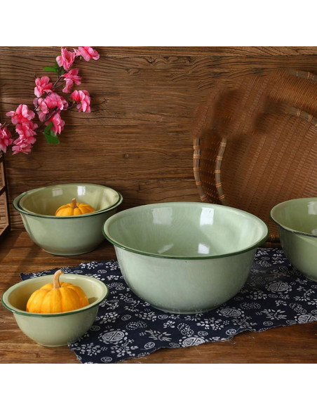 Tazón de Esmalte Vintage BESTOYARD 9cm Camping Retro