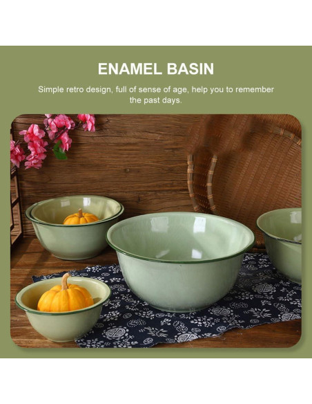 Tazón de Esmalte Vintage BESTOYARD 9cm Camping Retro