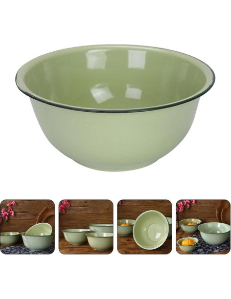 Tazón de Esmalte Vintage BESTOYARD 9cm Camping Retro