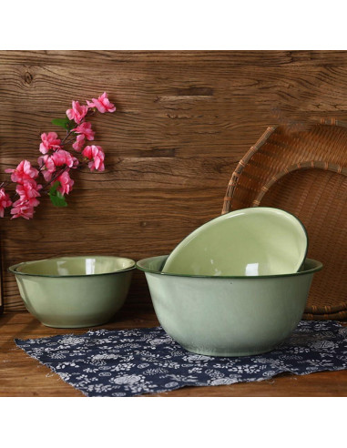 Tazón de Esmalte Vintage BESTOYARD 9cm Camping Retro