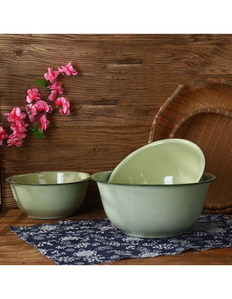 Tazón de Esmalte Vintage BESTOYARD 9cm Camping Retro