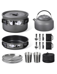 Juego de Utensilios de Cocina REDCAMP 15 Pcs para Camping