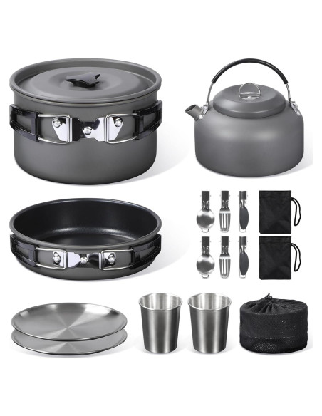 Juego de Utensilios de Cocina REDCAMP 15 Pcs para Camping