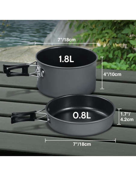 Juego de Utensilios de Cocina REDCAMP 15 Pcs para Camping