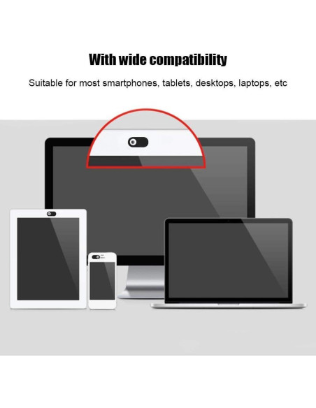 Cubierta de Webcam ASHATA Ultra Fina Negra - 3 Piezas Cubierta de Webcam ASHATA Ultra Fina Negra - 3 Piezas