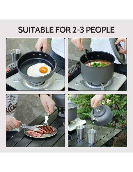 Juego de Utensilios de Cocina REDCAMP 15 Pcs para Camping