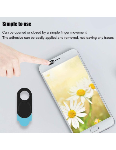 Cubierta de Webcam ASHATA Ultra Fina Negra - 3 Piezas