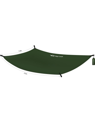 DD Hammocks Magic Carpet XL 2.2x1.4m Impermeable Verde Oliva