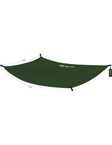 DD Hammocks Magic Carpet XL 2.2x1.4m Impermeable Verde Oliva