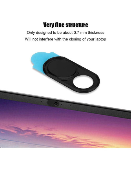 Cubierta de Webcam ASHATA Ultra Fina Negra - 3 Piezas Cubierta de Webcam ASHATA Ultra Fina Negra - 3 Piezas