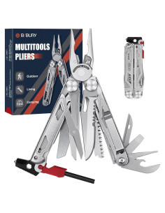 Multiherramienta Plegable BIBURY BI2038B 22-en-1 Acero Inoxidable