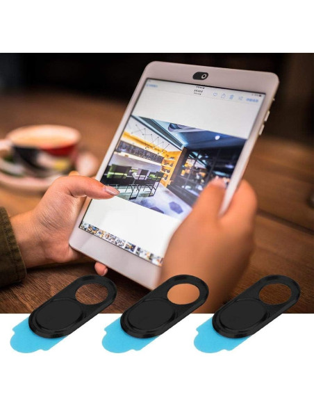 Cubierta de Webcam ASHATA Ultra Fina Negra - 3 Piezas Cubierta de Webcam ASHATA Ultra Fina Negra - 3 Piezas