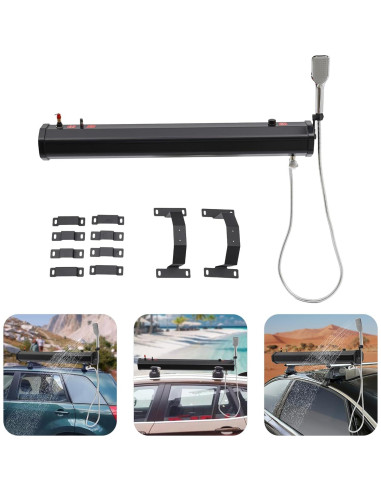 Ducha de Camping CRYBY 20L con Cabezal y Manguera 1.7m