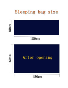 Forro de Saco de Dormir Acazmpar Polar 180x81 cm Azul Marino 2