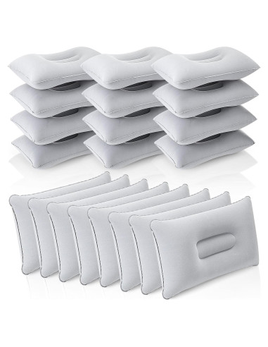 20 Almohadas Inflables Geelin para Camping y Playa Gris