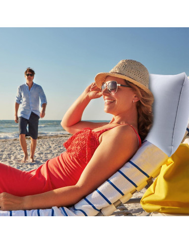 20 Almohadas Inflables Geelin para Camping y Playa Gris