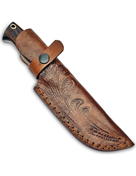 Cuchillo de Caza D2 WARIVO - Hoja Fija 25.4cm con Funda
