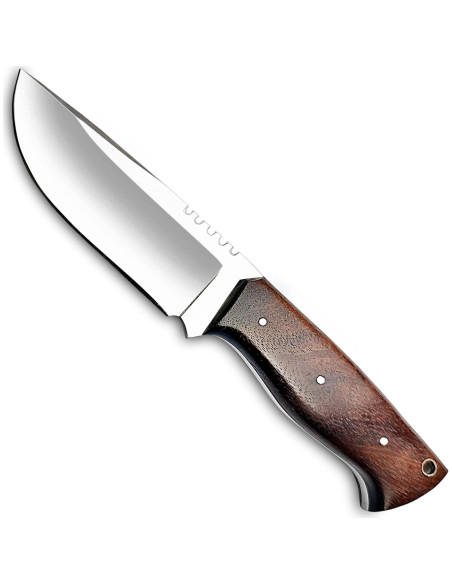 Cuchillo de Caza D2 WARIVO - Hoja Fija 25.4cm con Funda