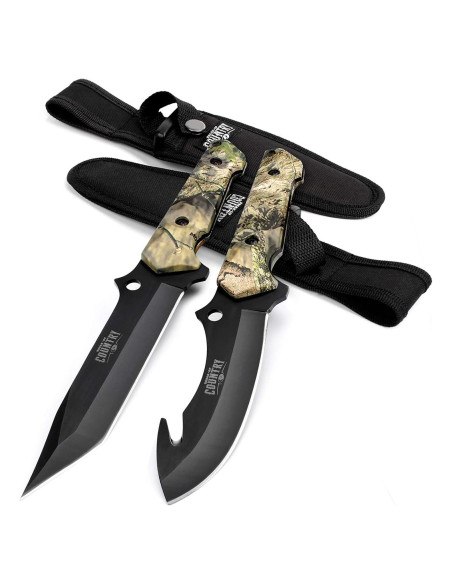 Juego de Cuchillos de Caza Mossy Oak - 2 Piezas, Funda