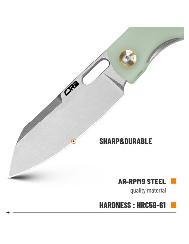 Cuchillo Plegable CJRB Ekko J1929 Hoja Acero AR-RPM9 Verde