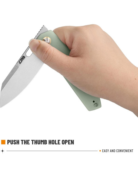 Cuchillo Plegable CJRB Ekko J1929 Hoja Acero AR-RPM9 Verde