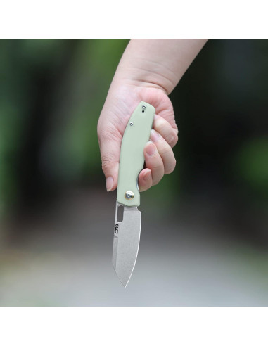 Cuchillo Plegable CJRB Ekko J1929 Hoja Acero AR-RPM9 Verde