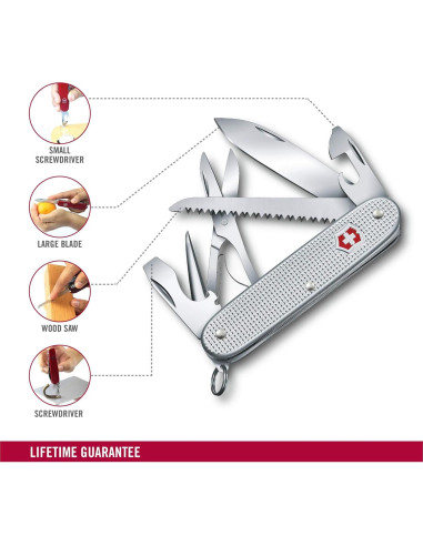 Cuchillo Suizo Victorinox Farmer X Alox 10 Funciones Acero Inoxidable