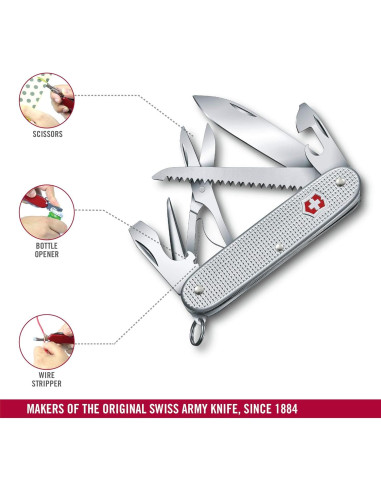 Cuchillo Suizo Victorinox Farmer X Alox 10 Funciones Acero Inoxidable