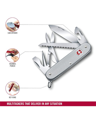 Cuchillo Suizo Victorinox Farmer X Alox 10 Funciones Acero Inoxidable