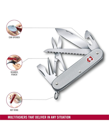 Cuchillo Suizo Victorinox Farmer X Alox 10 Funciones Acero Inoxidable