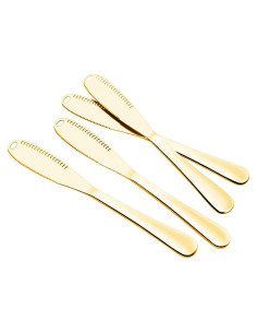 Juego de 4 Cuchillos para Untar Mantequilla Sirmme Dorado