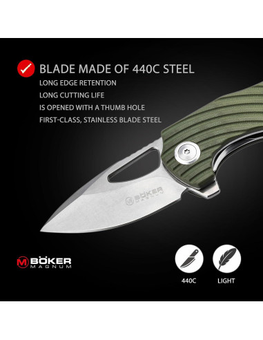 Cuchillo Plegable Boker Magnum Renacuajo G10 6cm 440C