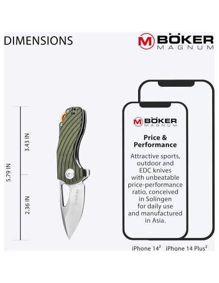 Cuchillo Plegable Boker Magnum Renacuajo G10 6cm 440C Cuchillo Plegable Boker Magnum Renacuajo G10 6cm 440C