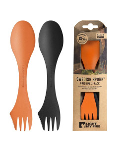 Spork Light My Fire 2-Pack Reutilizable Camping Naranja/Negro