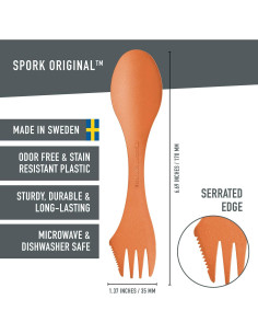 Spork Light My Fire 2-Pack Reutilizable Camping Naranja/Negro 2